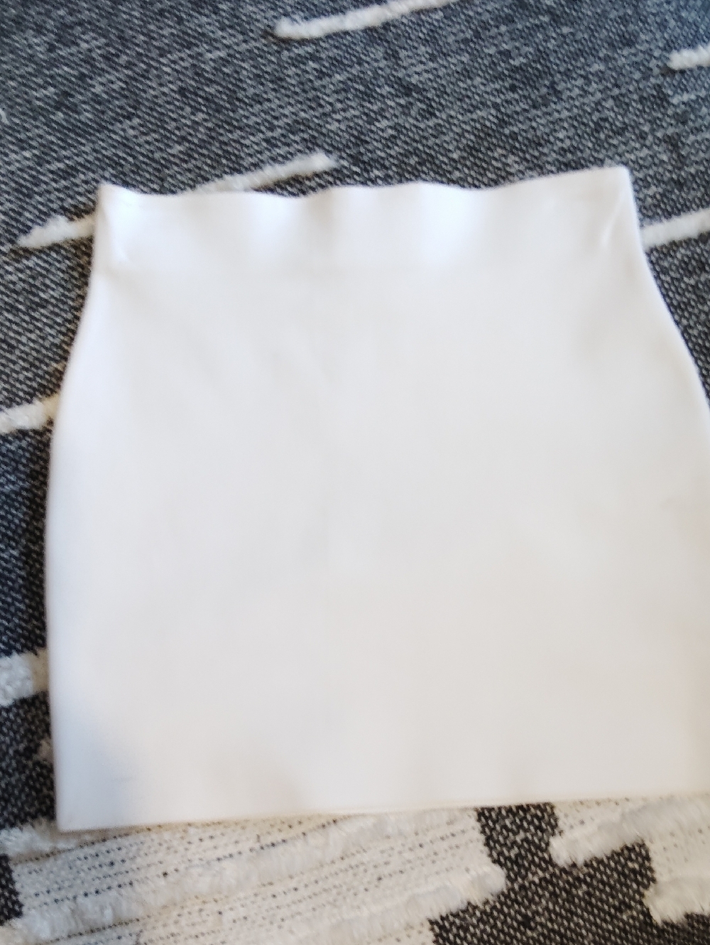 White High-Waist Mini Skirt Fits 4-6